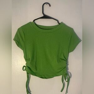 Green crop top